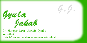 gyula jakab business card